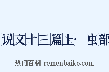 说文十三篇上·虫部是什么意思的图片